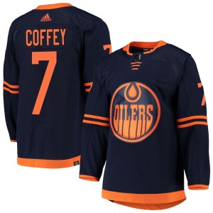 Paul Coffey Men's Adidas Edmonton Oilers Authentic Navy Alternate Primegreen Pro Jersey