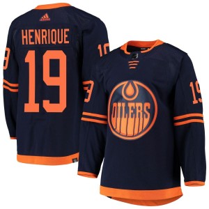 Adam Henrique Men's Adidas Edmonton Oilers Authentic Navy Alternate Primegreen Pro Jersey