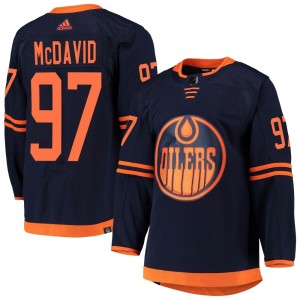 Connor McDavid Men's Adidas Edmonton Oilers Authentic Navy Alternate Primegreen Pro Jersey