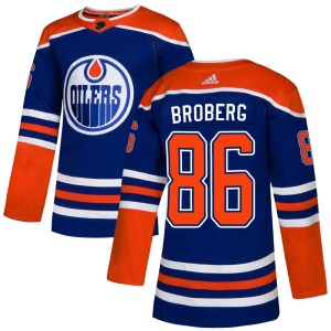 Philip Broberg Youth Adidas Edmonton Oilers Authentic Royal Alternate Jersey