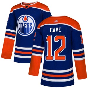 Colby Cave Youth Adidas Edmonton Oilers Authentic Royal Alternate Jersey