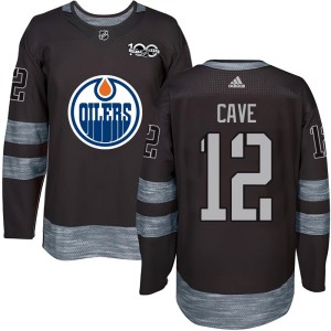 Colby Cave Youth Edmonton Oilers Authentic Black 1917-2017 100th Anniversary Jersey