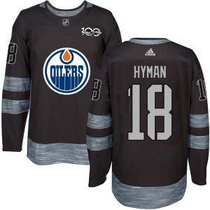 Zach Hyman Youth Edmonton Oilers Authentic Black 1917-2017 100th Anniversary Jersey