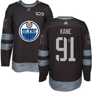 Evander Kane Youth Edmonton Oilers Authentic Black 1917-2017 100th Anniversary Jersey