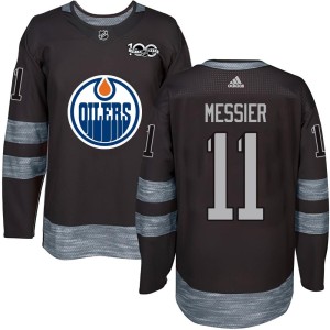 Mark Messier Youth Edmonton Oilers Authentic Black 1917-2017 100th Anniversary Jersey