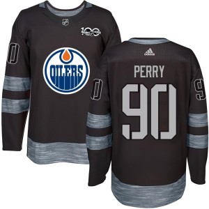 Corey Perry Youth Edmonton Oilers Authentic Black 1917-2017 100th Anniversary Jersey