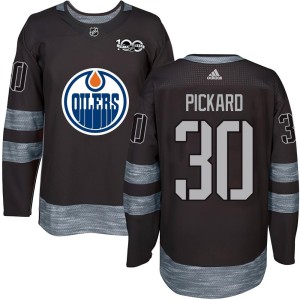 Calvin Pickard Youth Edmonton Oilers Authentic Black 1917-2017 100th Anniversary Jersey