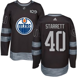 Shane Starrett Youth Edmonton Oilers Authentic Black 1917-2017 100th Anniversary Jersey