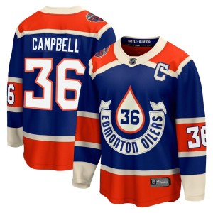 Jack Campbell Youth Fanatics Branded Edmonton Oilers Premier Royal Breakaway 2023 Heritage Classic Jersey