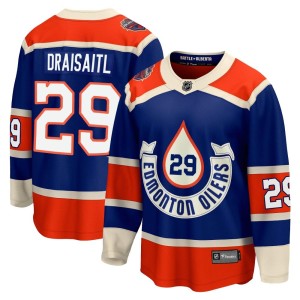 Leon Draisaitl Youth Fanatics Branded Edmonton Oilers Premier Royal Breakaway 2023 Heritage Classic Jersey