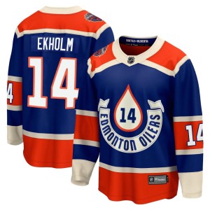 Mattias Ekholm Youth Fanatics Branded Edmonton Oilers Premier Royal Breakaway 2023 Heritage Classic Jersey