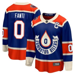 Ryan Fanti Youth Fanatics Branded Edmonton Oilers Premier Royal Breakaway 2023 Heritage Classic Jersey
