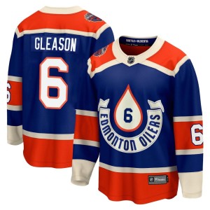 Ben Gleason Youth Fanatics Branded Edmonton Oilers Premier Royal Breakaway 2023 Heritage Classic Jersey