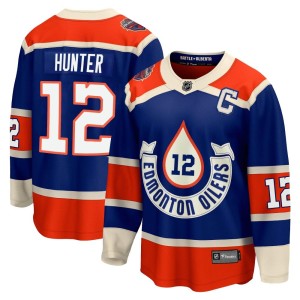 Dave Hunter Youth Fanatics Branded Edmonton Oilers Premier Royal Breakaway 2023 Heritage Classic Jersey