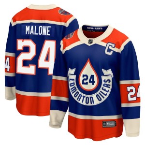 Brad Malone Youth Fanatics Branded Edmonton Oilers Premier Royal Breakaway 2023 Heritage Classic Jersey