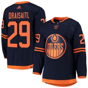 Leon Draisaitl Youth Adidas Edmonton Oilers Authentic Navy Alternate Primegreen Pro Jersey