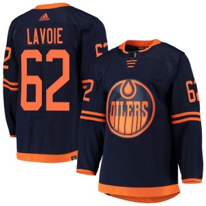 Raphael Lavoie Youth Adidas Edmonton Oilers Authentic Navy Alternate Primegreen Pro Jersey