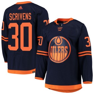 Ben Scrivens Youth Adidas Edmonton Oilers Authentic Navy Alternate Primegreen Pro Jersey