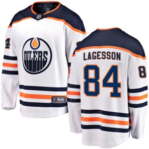 William Lagesson Youth Fanatics Branded Edmonton Oilers Breakaway White Away Jersey