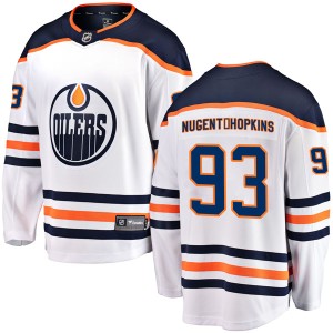 Ryan Nugent-Hopkins Youth Fanatics Branded Edmonton Oilers Authentic White Away Breakaway Jersey