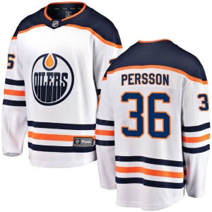 Joel Persson Youth Fanatics Branded Edmonton Oilers Breakaway White Away Jersey