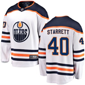 Shane Starrett Youth Fanatics Branded Edmonton Oilers Authentic White Away Breakaway Jersey