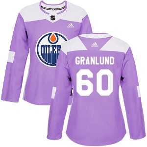 Markus Granlund Women's Adidas Edmonton Oilers Authentic Purple Fights Cancer Practice Jersey