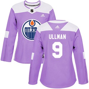 Norm Ullman Women's Adidas Edmonton Oilers Authentic Purple Fights Cancer Practice Jersey