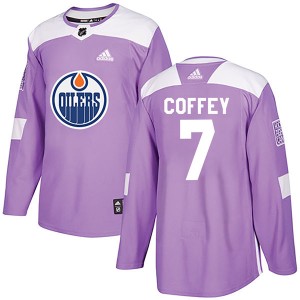 Paul Coffey Men's Adidas Edmonton Oilers Authentic Purple Fights Cancer Practice Jersey