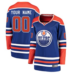 Custom Women's Fanatics Branded Edmonton Oilers Breakaway Royal Custom Alternate Jersey