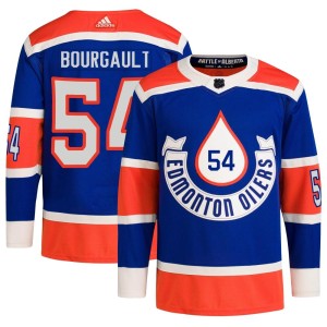 Xavier Bourgault Men's Adidas Edmonton Oilers Authentic Royal 2023 Heritage Classic Primegreen Jersey