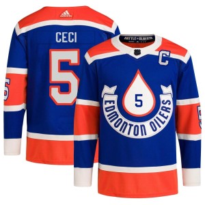 Cody Ceci Men's Adidas Edmonton Oilers Authentic Royal 2023 Heritage Classic Primegreen Jersey