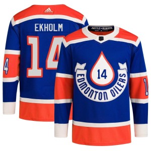 Mattias Ekholm Men's Adidas Edmonton Oilers Authentic Royal 2023 Heritage Classic Primegreen Jersey