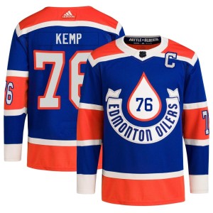 Philip Kemp Men's Adidas Edmonton Oilers Authentic Royal 2023 Heritage Classic Primegreen Jersey