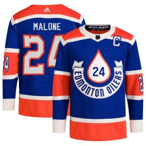 Brad Malone Men's Adidas Edmonton Oilers Authentic Royal 2023 Heritage Classic Primegreen Jersey