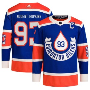 Ryan Nugent-Hopkins Men's Adidas Edmonton Oilers Authentic Royal 2023 Heritage Classic Primegreen Jersey