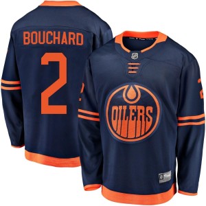 Evan Bouchard Youth Fanatics Branded Edmonton Oilers Breakaway Navy Alternate 2018/19 Jersey