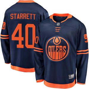 Shane Starrett Youth Fanatics Branded Edmonton Oilers Breakaway Navy Alternate 2018/19 Jersey