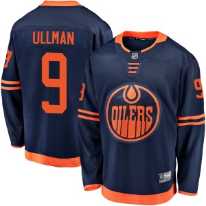 Norm Ullman Youth Fanatics Branded Edmonton Oilers Breakaway Navy Alternate 2018/19 Jersey