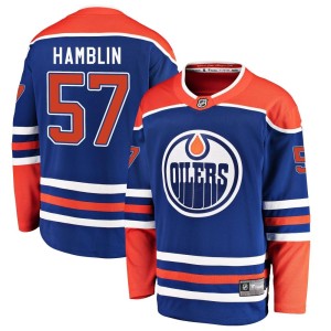 James Hamblin Men's Fanatics Branded Edmonton Oilers Breakaway Royal Alternate Jersey