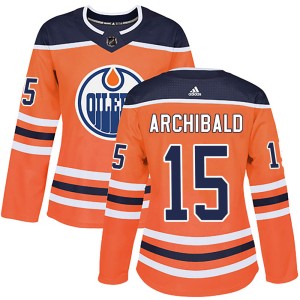 Josh Archibald Women's Adidas Edmonton Oilers Authentic Orange r Home Jersey