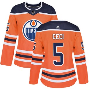 Cody Ceci Women's Adidas Edmonton Oilers Authentic Orange r Home Jersey