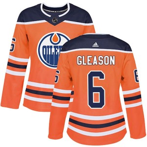 Ben Gleason Women's Adidas Edmonton Oilers Authentic Orange r Home Jersey