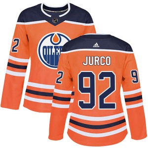 Tomas Jurco Women's Adidas Edmonton Oilers Authentic Orange r Home Jersey