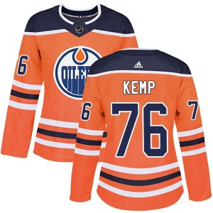 Philip Kemp Women's Adidas Edmonton Oilers Authentic Orange r Home Jersey