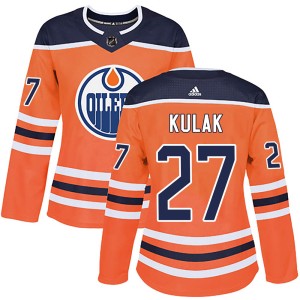 Brett Kulak Women's Adidas Edmonton Oilers Authentic Orange r Home Jersey