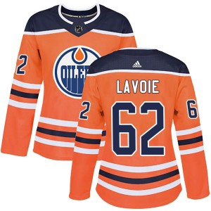 Raphael Lavoie Women's Adidas Edmonton Oilers Authentic Orange r Home Jersey