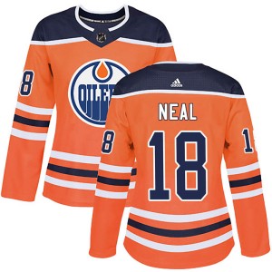 James Neal Women's Adidas Edmonton Oilers Authentic Orange r Home Jersey