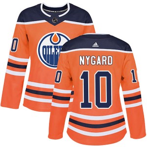 Joakim Nygard Women's Adidas Edmonton Oilers Authentic Orange r Home Jersey