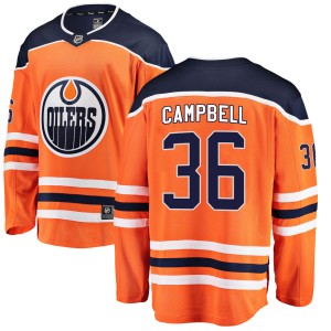 Jack Campbell Men's Fanatics Branded Edmonton Oilers Breakaway Orange Home Jersey
